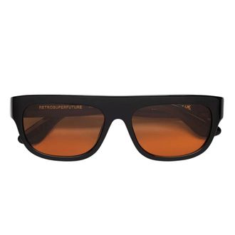 Retro Superfuture Sunglasses, unisex, Black, Size: 57 MM Serioso Refined ZXO 57