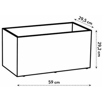 ELHO Vivo Next Long 60 Maceta - Blanco - L 59 X P 30 X H 29 Cm - Interior Y Exterior - 100% Reciclado