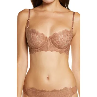 Skarlett Blue Entice Underwire Balconette Bra in Gleam/terracotta at Nordstrom, Size 32B