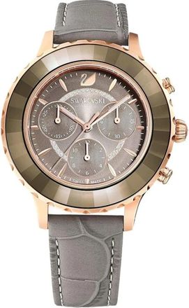 Swarovski Octea Lux Chrono - Dames - Horloges - Roze - ONE Size - Leer - Accessoires