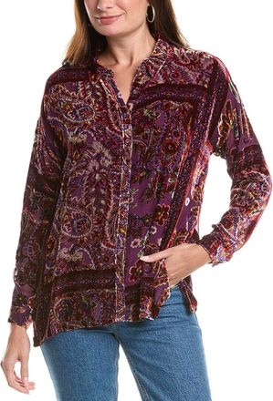 Johnny Was The Slim Audrey Collared Silk-Blend Shirt
