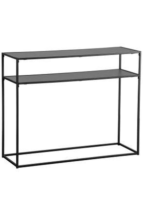 Boxxx Konsolentisch, Schwarz, Metall, Holzwerkstoff, rechteckig, eckig, Flachrohr, 32x79x100 cm, Bsci, einfacher Aufbau, Wohnzimmer, Wohnzimmertische, Konso