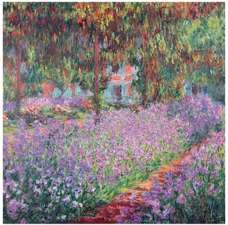 iCanvas The Artists Garden At Giverny, 1900 By Claude Monet Wall Art