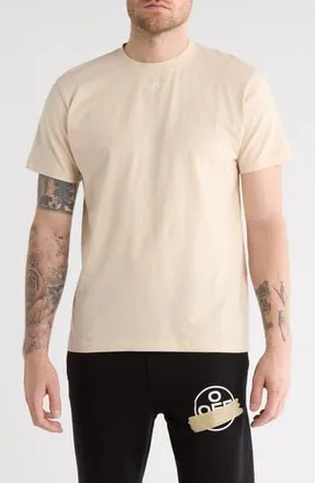 Off-white Brick Arrow Slim Crew T-Shirt in Beige And White at Nordstrom Rack, Size Xx-Small