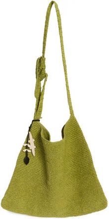 Free People Coastal Crush Straw Tote in Matcha at Nordstrom