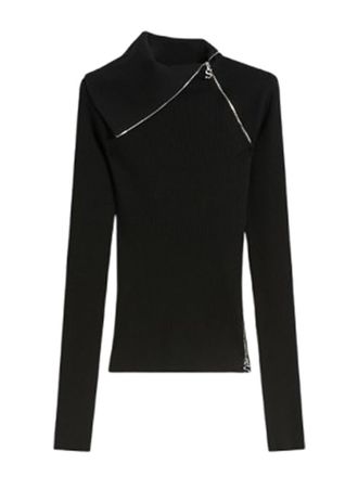 Sportmax Zip-Up Turtleneck Sweater