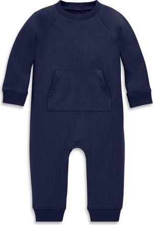 primary Baby Sweatshirt Romper in Navy at Nordstrom, Size 18-24M