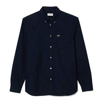Lacoste Camicia Oxford - Heren - Casual Overhemden - Blauw - M - Overhemden