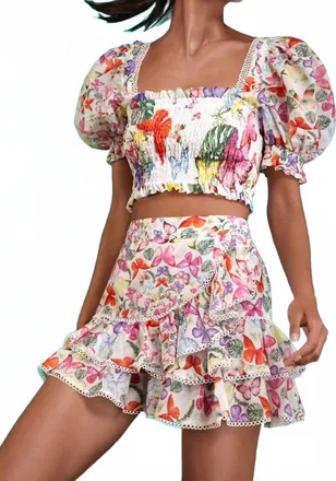Charo Ruiz Ibiza Lirio Top In White Borbo