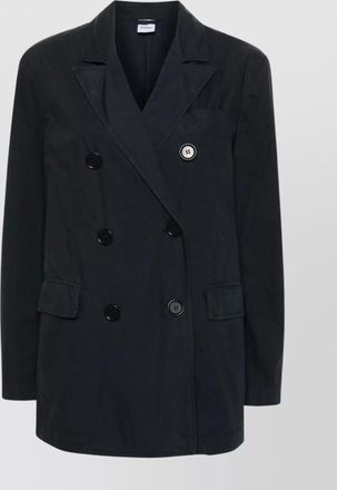 Aspesi longline blazer with flap pockets and notched lapels