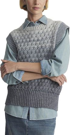 Lafayette 148 New York Crewneck Linen-Blend Sweater Vest
