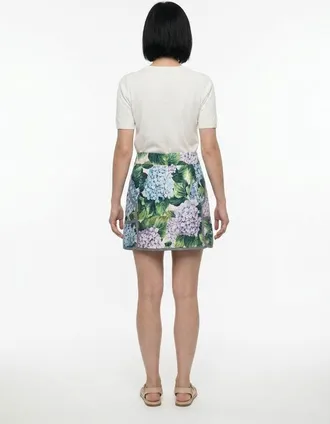 Dolce & Gabbana Womens Multicolor Cotton Mini Skirt