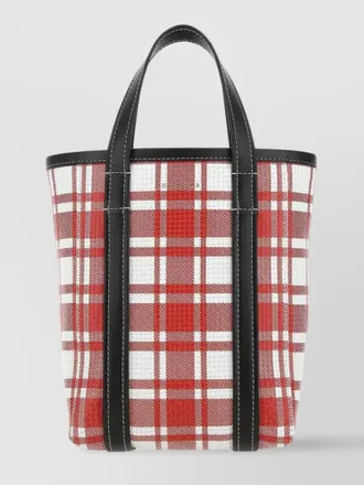 Balenciaga small barbes shopping bag in printed leather