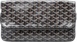 Goyard Pre-owned Clutches, female, Black, Size: ONE SIZE Pre-owned Printed Coated Canvas Pouch