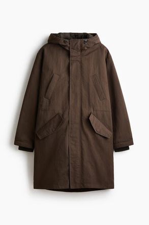 H&M Padded Parka in Dark Khaki Green at Nordstrom, Size X-Small