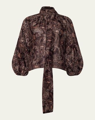 L'agence Rhett Paisley Organza Blouse