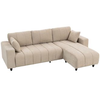 HOMCOM Sof&aacute; chaise longue 242x156x87 cm beige