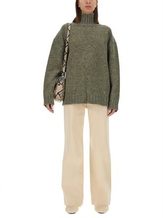 Jil Sander Flared Cotton Trousers - White