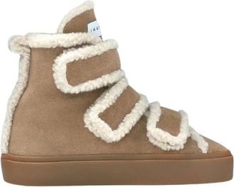 INUIKII Shearling Velcro High - Dames - Schoenen - Beige - Maat: 41 EU Zijde