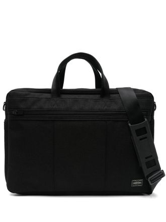 Porter-Yoshida & Co. logo-tag laptop bag - men - Fabric - OS - Black