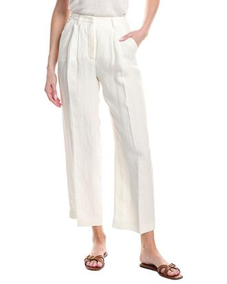 Fabiana Filippi Textured Linen Pleated Trouser