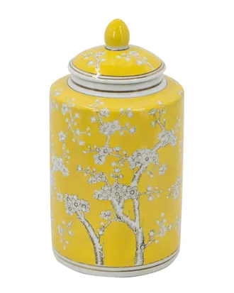 A&B Home Plum Blossom Lidded Jar