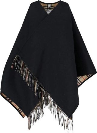Burberry Reversible Check Wool Cape