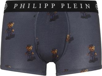 Philipp Plein Cotton Boxers Teddy All-over - Heren - Onderbroek - Blauw - M - Katoen - Ondergoed