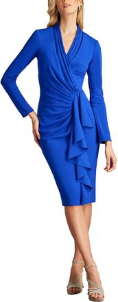Tadashi Shoji Markum Long-Sleeve Flounce Dress