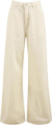 Icon Denim Los Angeles Debby Wide Jeans - Dames - Loose Fit Jeans - Beige - W27 - Katoen - Jeans
