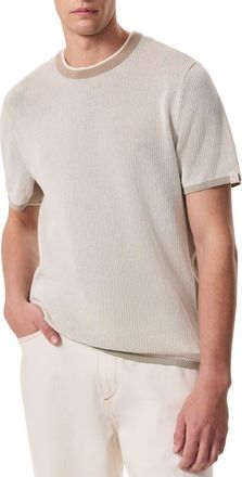 Rag & Bone Harvey Ringer Cotton Blend Mesh T-Shirt in Light Beige at Nordstrom, Size Small
