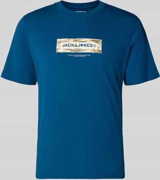 Jack & Jones Jack & Jones T-Shirt mit Logo und Rundhalsausschnitt in Dunkelblau, Gr&ouml;&szlig;e XXL