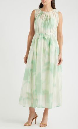 M&S Collection Printed Maxi Dress in Green at Nordstrom, Size 14