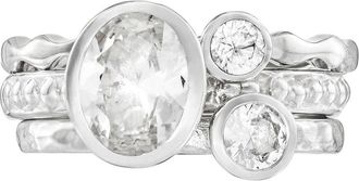 Dower & Hall Ice Twinkle Stacking Rings