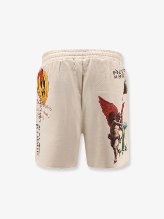 Barrow Graphic Logo Cotton Bermudas - Beige