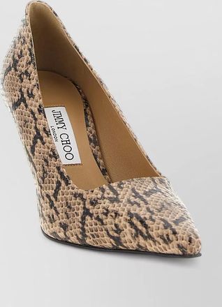 Jimmy Choo London leather snake-effect pumps