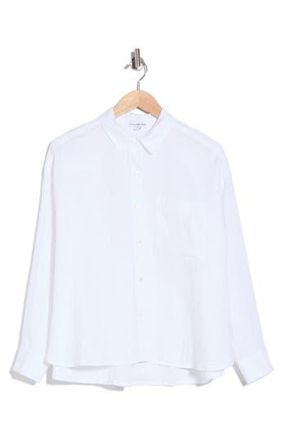 James Perse Linen Button-Up Shirt in White at Nordstrom Rack, Size 1