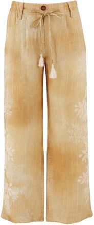 Ermanno Scervino Wijde pijpen broek - Dames - Wijde Broeken - Veelkleurig - 2XS - Broeken