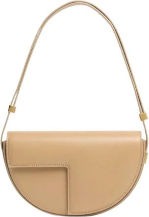 Patou Le Petit - Dames - Schoudertassen - Beige - ONE Size - Leer - Tassen