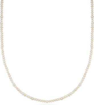 Ross-Simons 3-4mm Cultured Pearl Bead Necklace With 18kt Gold Over Sterling