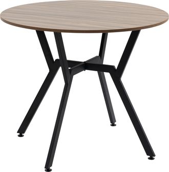HOMCOM Small Kitchen Table with Black Steel Legs Dining Desk for Living Room | TJ Hughes