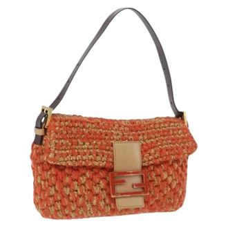 Fendi Pre-owned Vintage Wool Shoulder Bag - Dames - Pre-owned - Oranje - Maat: ONE Size Wol
