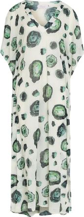 Brigitte Caftano con grafica - Bianco