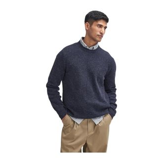Barbour Tainsbury Crew Neck - male - Barbour - Round-neck Knitwear - Blue - 2XL - Knitwear