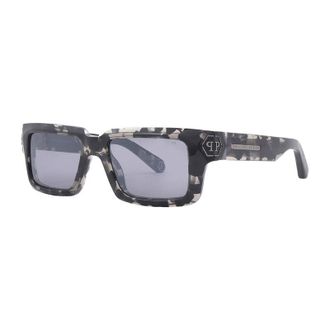 Philipp Plein SPP044M 809X Black Havana/Smoke Mirror