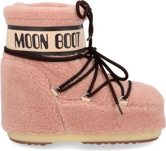 Moon Boot Icon Low Fleece Boots - Dames - Winterlaarzen - Roze - 39 EU - Leer - Schoenen