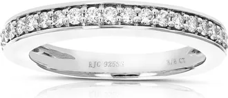 Vir Jewels 3/8 cttw Lab Grown Diamond Wedding Band in Sterling Silver For Women
