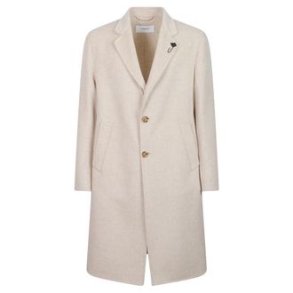 Lardini Jassen - Heren - Mantel - Beige - M - Wol - Jassen