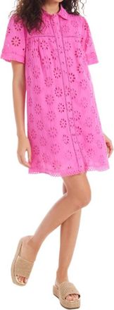 Allison New York Eliana Eyelet Dress In Hot Pink