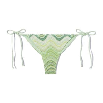 MC2 Saint Barth Bikinis, female, Green, Size: M Marielle Cheeky Bottom With Laced Closures
